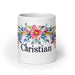 Christian Exclusive Name Art Piece Home Office Work Coffee Mug Mexican Spanish Pride Gift Cup One-Of-A-Kind Calligraphy White Glossy Mug | C12 Mexicada