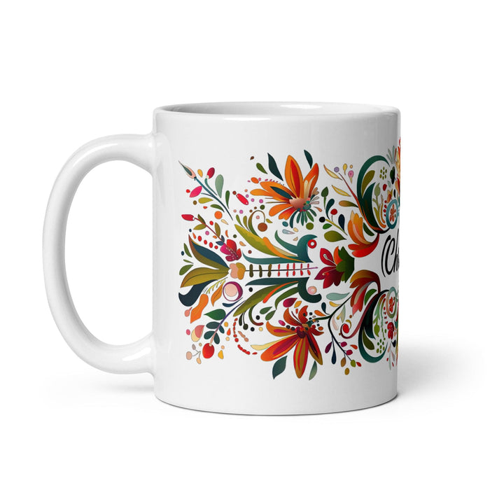 Christian Exclusive Name Art Piece Home Office Work Coffee Mug Mexican Spanish Pride Gift Cup One-Of-A-Kind Calligraphy White Glossy Mug | C13 Mexicada