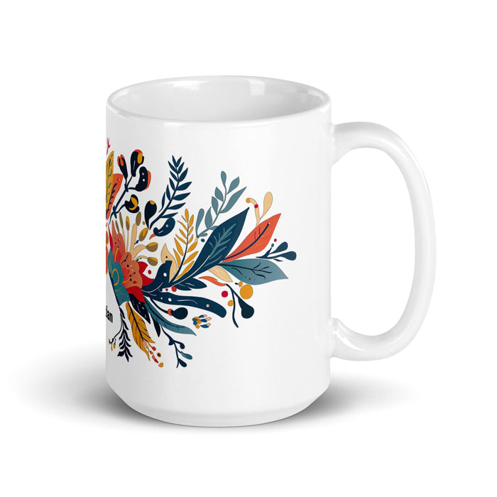 Christian Exclusive Name Art Piece Home Office Work Coffee Mug Mexican Spanish Pride Gift Cup One-Of-A-Kind Calligraphy White Glossy Mug | C14 Mexicada 15 oz