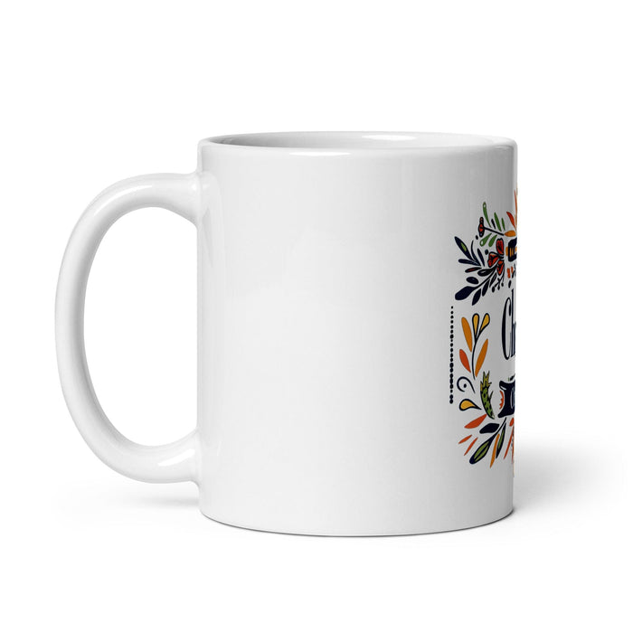 Christian Exclusive Name Art Piece Home Office Work Coffee Mug Mexican Spanish Pride Gift Cup One-Of-A-Kind Calligraphy White Glossy Mug | C2 Mexicada