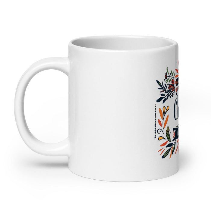 Christian Exclusive Name Art Piece Home Office Work Coffee Mug Mexican Spanish Pride Gift Cup One-Of-A-Kind Calligraphy White Glossy Mug | C2 Mexicada