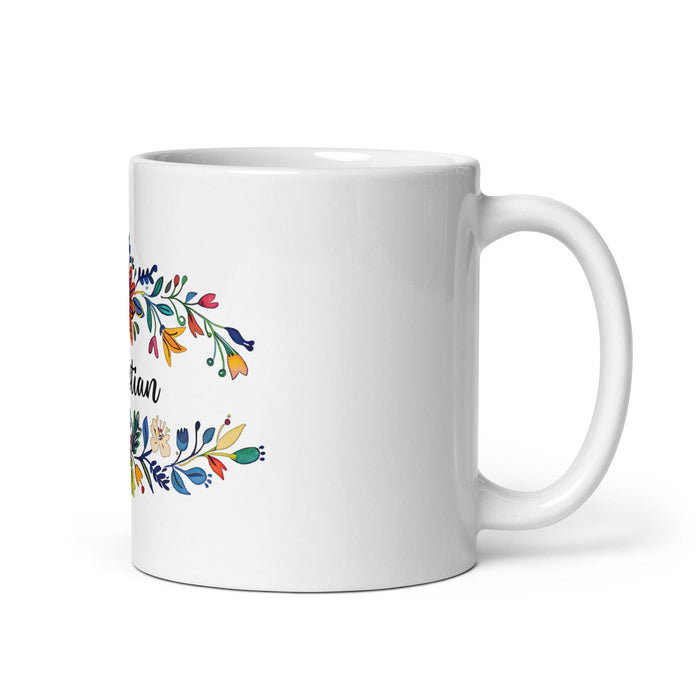 Christian Exclusive Name Art Piece Home Office Work Coffee Mug Mexican Spanish Pride Gift Cup One-Of-A-Kind Calligraphy White Glossy Mug | C5 Mexicada 11 oz