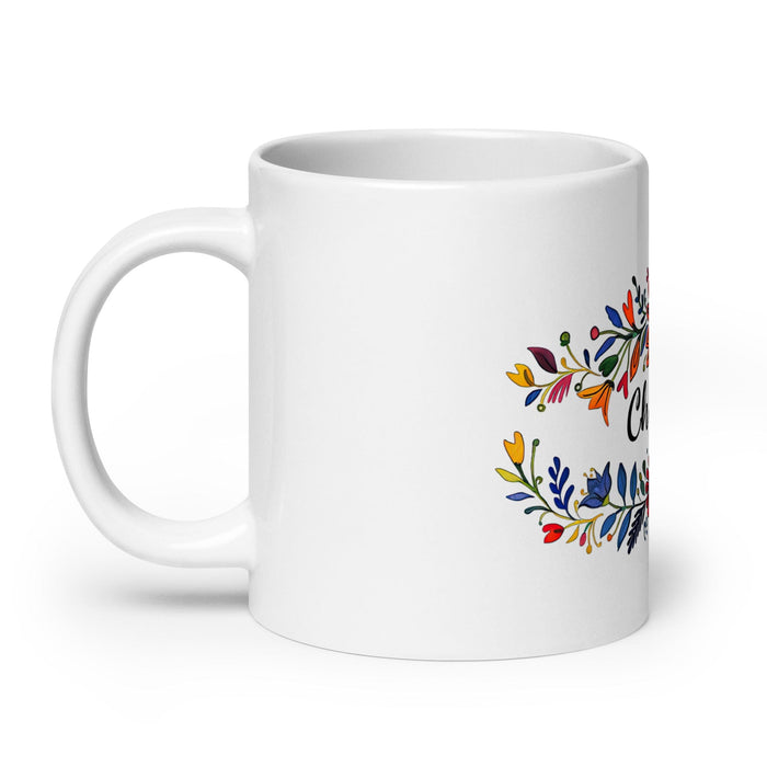 Christian Exclusive Name Art Piece Home Office Work Coffee Mug Mexican Spanish Pride Gift Cup One-Of-A-Kind Calligraphy White Glossy Mug | C5 Mexicada