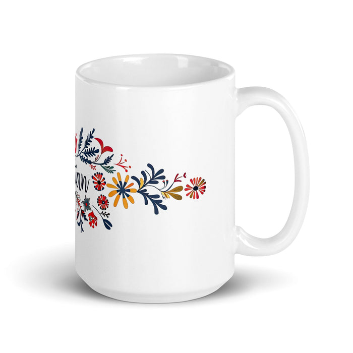 Christian Exclusive Name Art Piece Home Office Work Coffee Mug Mexican Spanish Pride Gift Cup One-Of-A-Kind Calligraphy White Glossy Mug | C6 Mexicada 15 oz