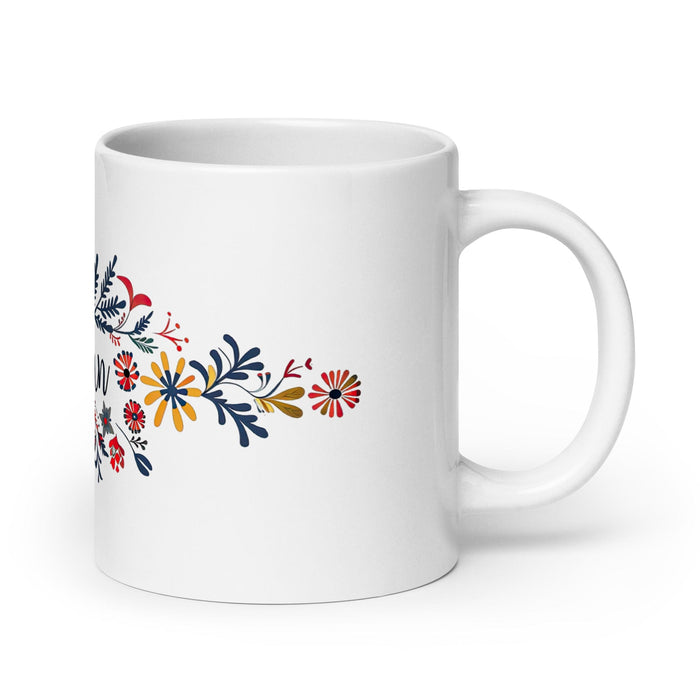 Christian Exclusive Name Art Piece Home Office Work Coffee Mug Mexican Spanish Pride Gift Cup One-Of-A-Kind Calligraphy White Glossy Mug | C6 Mexicada 20 oz