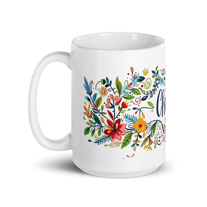 Christian Exclusive Name Art Piece Home Office Work Coffee Mug Mexican Spanish Pride Gift Cup One-Of-A-Kind Calligraphy White Glossy Mug | C9 Mexicada