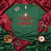 Christmas Con Cumbia Shirt, Santa Sombrero, Cumbia Music, Mexican Christmas Tee, Poinsettia, Festive Holiday Party T-Shirt, Unisex Green Graphic Shirt Mexicada