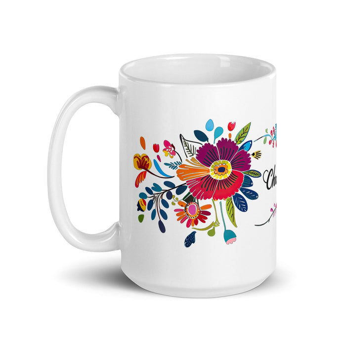 Christopher Exclusive Name Art Piece Home Office Work Coffee Mug Mexican Spanish Pride Gift Cup One-Of-A-Kind Calligraphy White Glossy Mug | C1 Mexicada