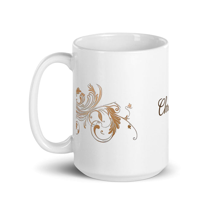 Christopher Exclusive Name Art Piece Home Office Work Coffee Mug Mexican Spanish Pride Gift Cup One-Of-A-Kind Calligraphy White Glossy Mug | C12 Mexicada