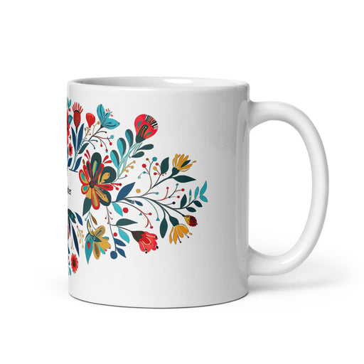 Christopher Exclusive Name Art Piece Home Office Work Coffee Mug Mexican Spanish Pride Gift Cup One-Of-A-Kind Calligraphy White Glossy Mug | C13 Mexicada 11 oz