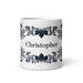 Christopher Exclusive Name Art Piece Home Office Work Coffee Mug Mexican Spanish Pride Gift Cup One-Of-A-Kind Calligraphy White Glossy Mug | C14 Mexicada