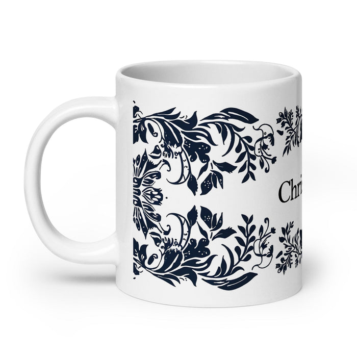 Christopher Exclusive Name Art Piece Home Office Work Coffee Mug Mexican Spanish Pride Gift Cup One-Of-A-Kind Calligraphy White Glossy Mug | C14 Mexicada