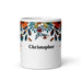 Christopher Exclusive Name Art Piece Home Office Work Coffee Mug Mexican Spanish Pride Gift Cup One-Of-A-Kind Calligraphy White Glossy Mug | C16 Mexicada