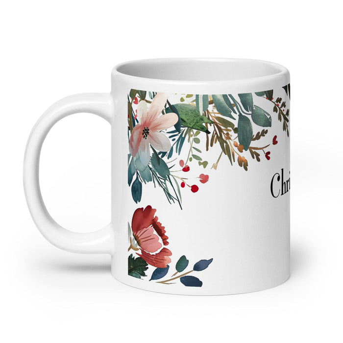 Christopher Exclusive Name Art Piece Home Office Work Coffee Mug Mexican Spanish Pride Gift Cup One-Of-A-Kind Calligraphy White Glossy Mug | C17 Mexicada