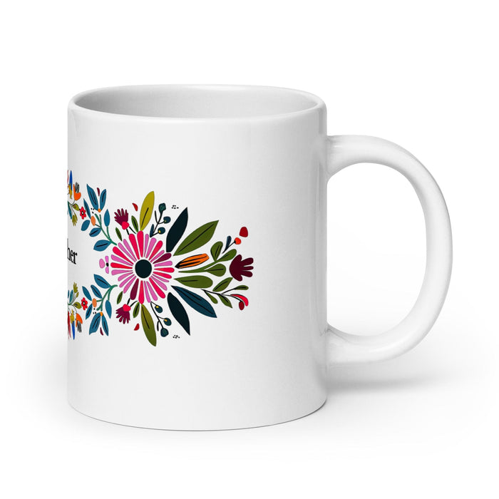 Christopher Exclusive Name Art Piece Home Office Work Coffee Mug Mexican Spanish Pride Gift Cup One-Of-A-Kind Calligraphy White Glossy Mug | C20 Mexicada 20 oz