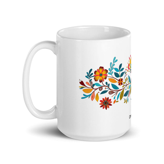 Christopher Exclusive Name Art Piece Home Office Work Coffee Mug Mexican Spanish Pride Gift Cup One-Of-A-Kind Calligraphy White Glossy Mug | C24 Mexicada