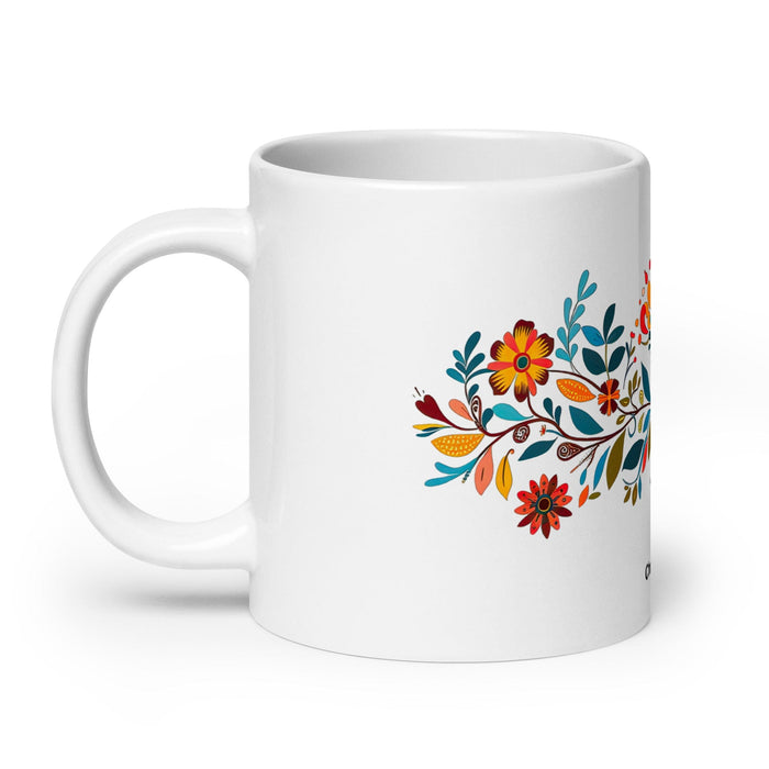 Christopher Exclusive Name Art Piece Home Office Work Coffee Mug Mexican Spanish Pride Gift Cup One-Of-A-Kind Calligraphy White Glossy Mug | C24 Mexicada