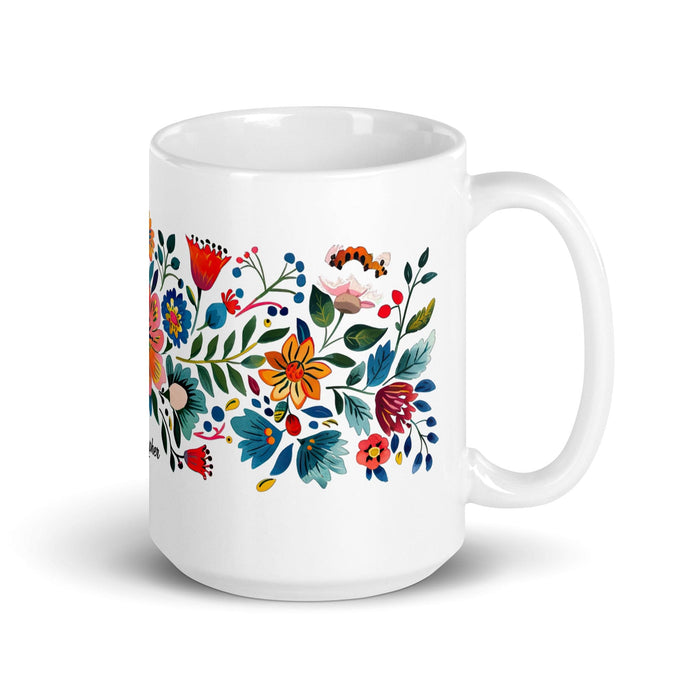 Christopher Exclusive Name Art Piece Home Office Work Coffee Mug Mexican Spanish Pride Gift Cup One-Of-A-Kind Calligraphy White Glossy Mug | C3 Mexicada 15 oz