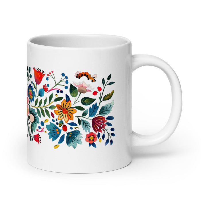 Christopher Exclusive Name Art Piece Home Office Work Coffee Mug Mexican Spanish Pride Gift Cup One-Of-A-Kind Calligraphy White Glossy Mug | C3 Mexicada 20 oz