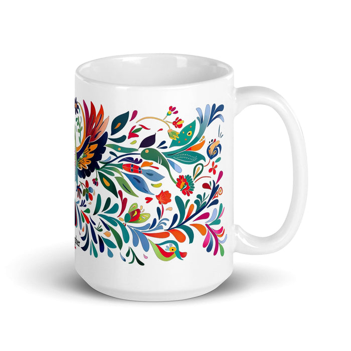 Christopher Exclusive Name Art Piece Home Office Work Coffee Mug Mexican Spanish Pride Gift Cup One-Of-A-Kind Calligraphy White Glossy Mug | C5 Mexicada 15 oz