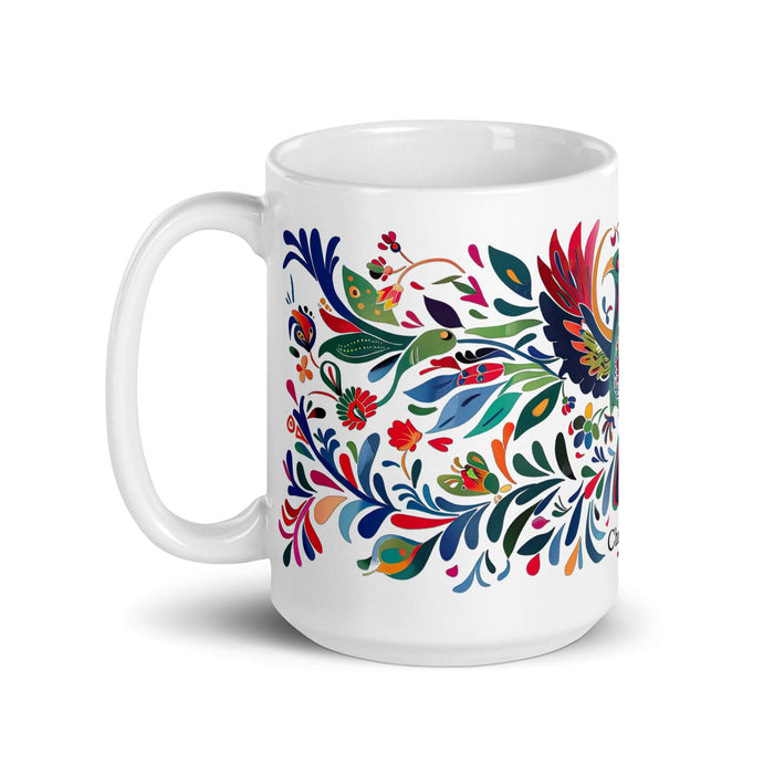 Christopher Exclusive Name Art Piece Home Office Work Coffee Mug Mexican Spanish Pride Gift Cup One-Of-A-Kind Calligraphy White Glossy Mug | C5 Mexicada