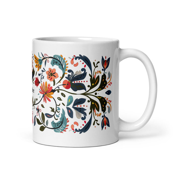 Christopher Exclusive Name Art Piece Home Office Work Coffee Mug Mexican Spanish Pride Gift Cup One-Of-A-Kind Calligraphy White Glossy Mug | C7 Mexicada 11 oz