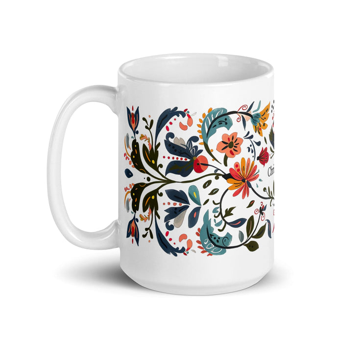 Christopher Exclusive Name Art Piece Home Office Work Coffee Mug Mexican Spanish Pride Gift Cup One-Of-A-Kind Calligraphy White Glossy Mug | C7 Mexicada