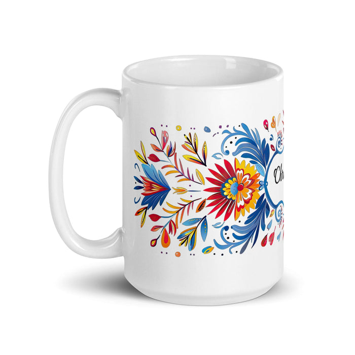 Christopher Exclusive Name Art Piece Home Office Work Coffee Mug Mexican Spanish Pride Gift Cup One-Of-A-Kind Calligraphy White Glossy Mug | C8 Mexicada