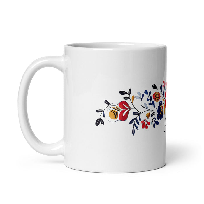 Cinthia Exclusive Name Art Piece Home Office Work Coffee Mug Mexican Spanish Pride Gift Cup One-Of-A-Kind Calligraphy White Glossy Mug | C1 Mexicada