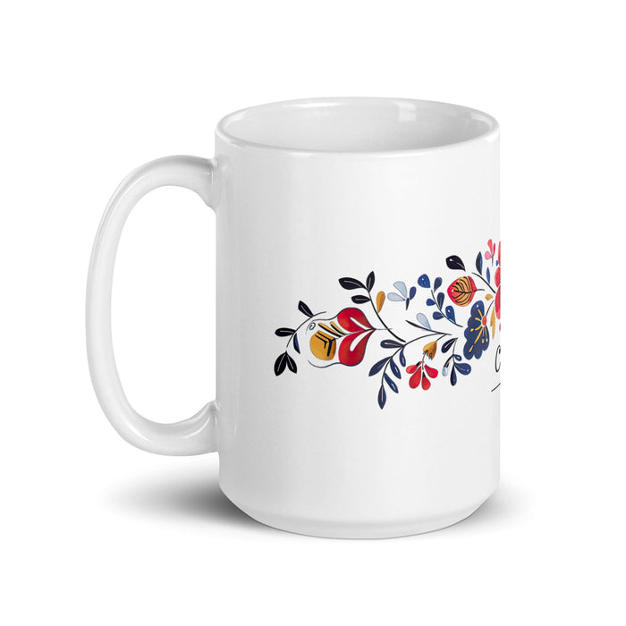 Cinthia Exclusive Name Art Piece Home Office Work Coffee Mug Mexican Spanish Pride Gift Cup One-Of-A-Kind Calligraphy White Glossy Mug | C1 Mexicada