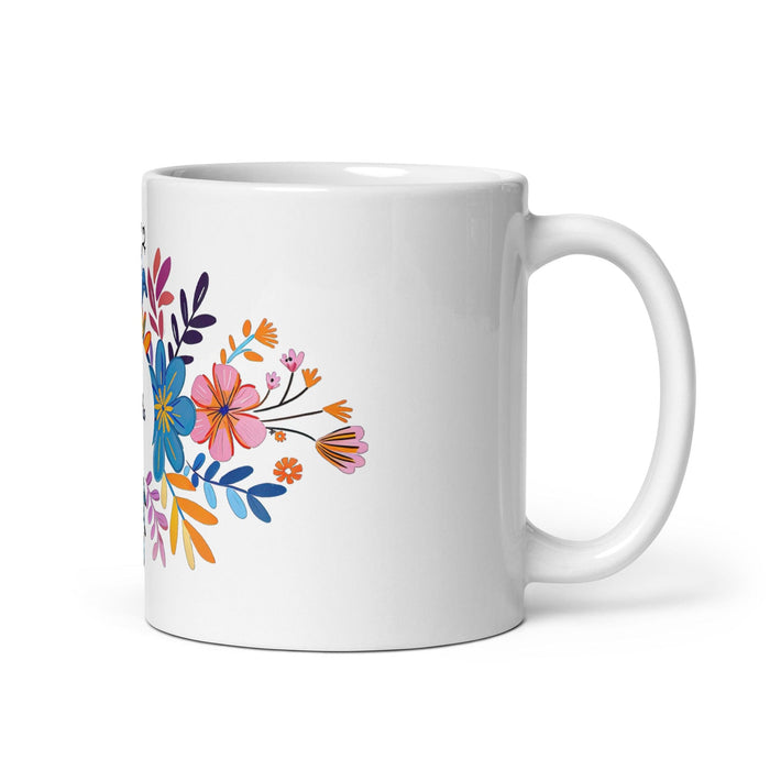 Cinthia Exclusive Name Art Piece Home Office Work Coffee Mug Mexican Spanish Pride Gift Cup One-Of-A-Kind Calligraphy White Glossy Mug | C10 Mexicada 11 oz