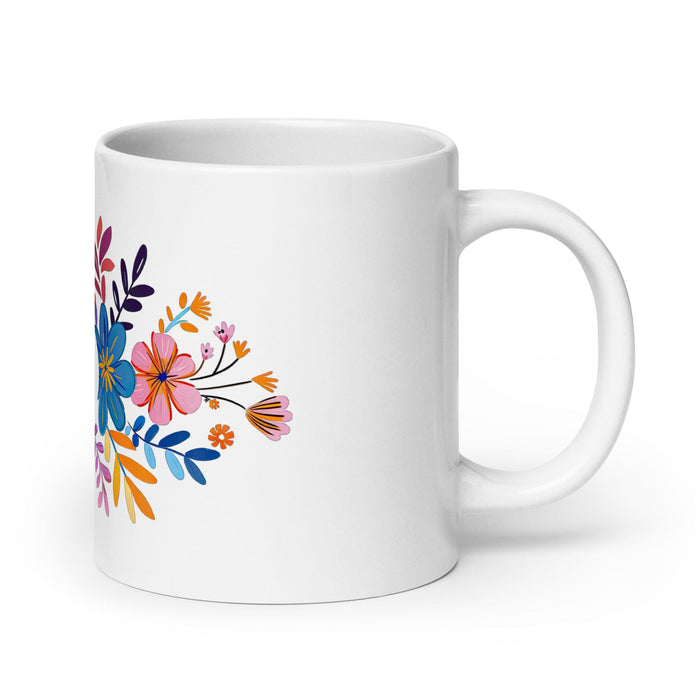 Cinthia Exclusive Name Art Piece Home Office Work Coffee Mug Mexican Spanish Pride Gift Cup One-Of-A-Kind Calligraphy White Glossy Mug | C10 Mexicada 20 oz