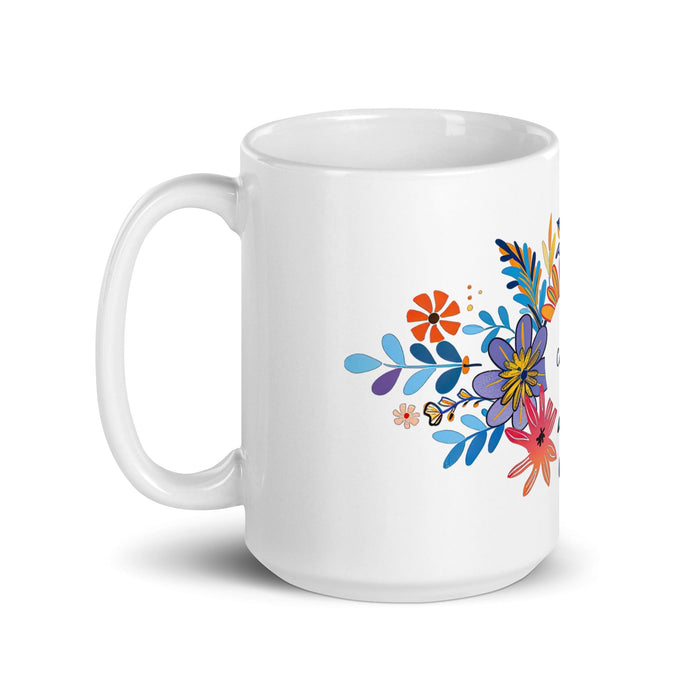 Cinthia Exclusive Name Art Piece Home Office Work Coffee Mug Mexican Spanish Pride Gift Cup One-Of-A-Kind Calligraphy White Glossy Mug | C10 Mexicada