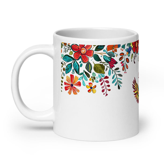 Cinthia Exclusive Name Art Piece Home Office Work Coffee Mug Mexican Spanish Pride Gift Cup One-Of-A-Kind Calligraphy White Glossy Mug | C11 Mexicada