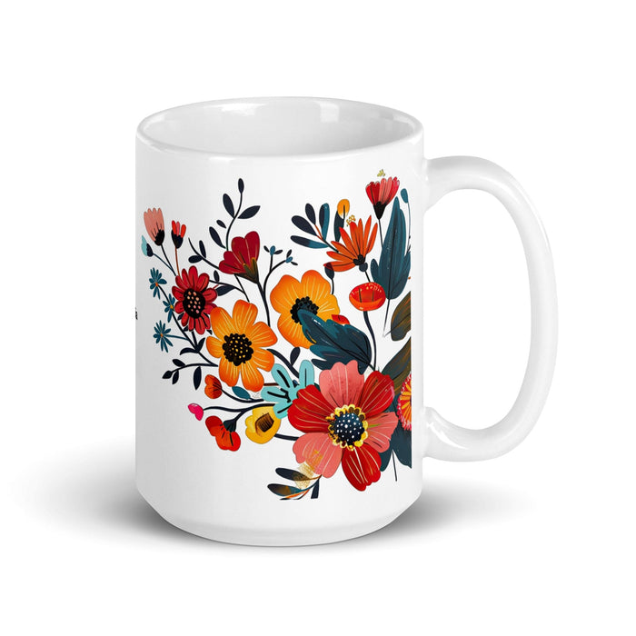 Cinthia Exclusive Name Art Piece Home Office Work Coffee Mug Mexican Spanish Pride Gift Cup One-Of-A-Kind Calligraphy White Glossy Mug | C12 Mexicada 15 oz