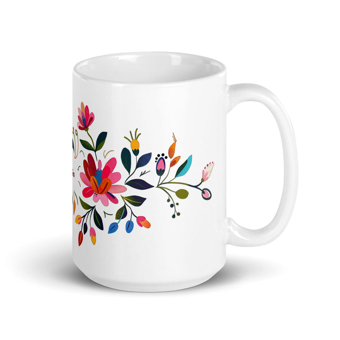 Cinthia Exclusive Name Art Piece Home Office Work Coffee Mug Mexican Spanish Pride Gift Cup One-Of-A-Kind Calligraphy White Glossy Mug | C13 Mexicada 15 oz