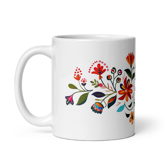 Cinthia Exclusive Name Art Piece Home Office Work Coffee Mug Mexican Spanish Pride Gift Cup One-Of-A-Kind Calligraphy White Glossy Mug | C13 Mexicada