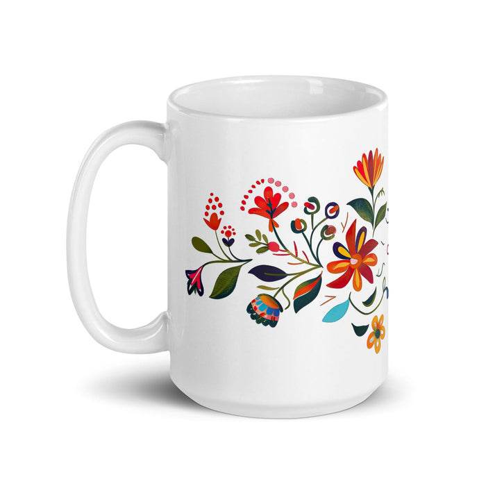 Cinthia Exclusive Name Art Piece Home Office Work Coffee Mug Mexican Spanish Pride Gift Cup One-Of-A-Kind Calligraphy White Glossy Mug | C13 Mexicada