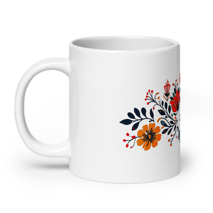 Cinthia Exclusive Name Art Piece Home Office Work Coffee Mug Mexican Spanish Pride Gift Cup One-Of-A-Kind Calligraphy White Glossy Mug | C15 Mexicada