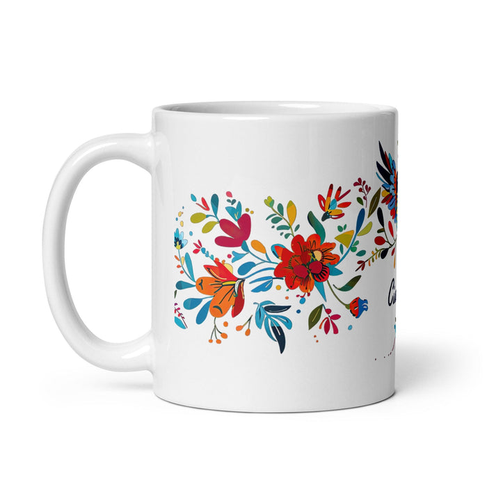 Cinthia Exclusive Name Art Piece Home Office Work Coffee Mug Mexican Spanish Pride Gift Cup One-Of-A-Kind Calligraphy White Glossy Mug | C16 Mexicada