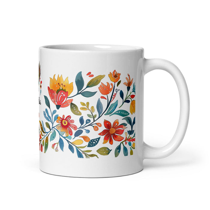 Cinthia Exclusive Name Art Piece Home Office Work Coffee Mug Mexican Spanish Pride Gift Cup One-Of-A-Kind Calligraphy White Glossy Mug | C17 Mexicada 11 oz