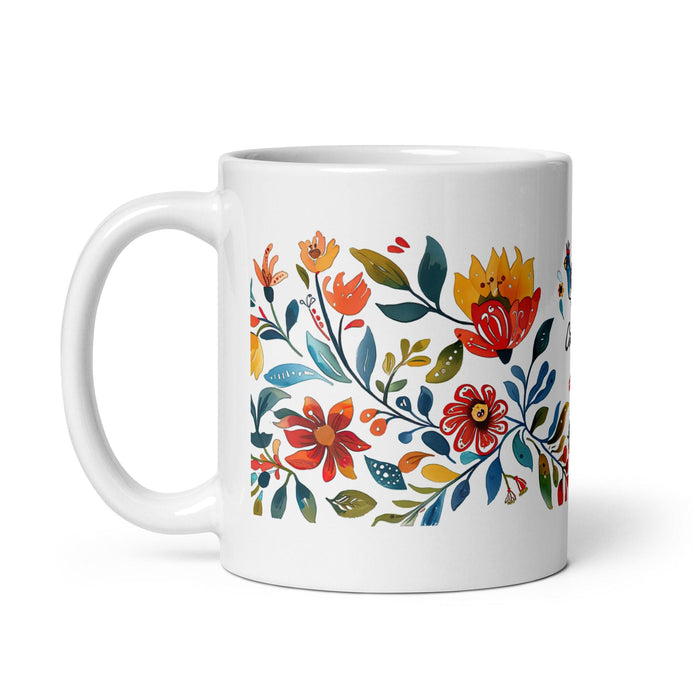 Cinthia Exclusive Name Art Piece Home Office Work Coffee Mug Mexican Spanish Pride Gift Cup One-Of-A-Kind Calligraphy White Glossy Mug | C17 Mexicada