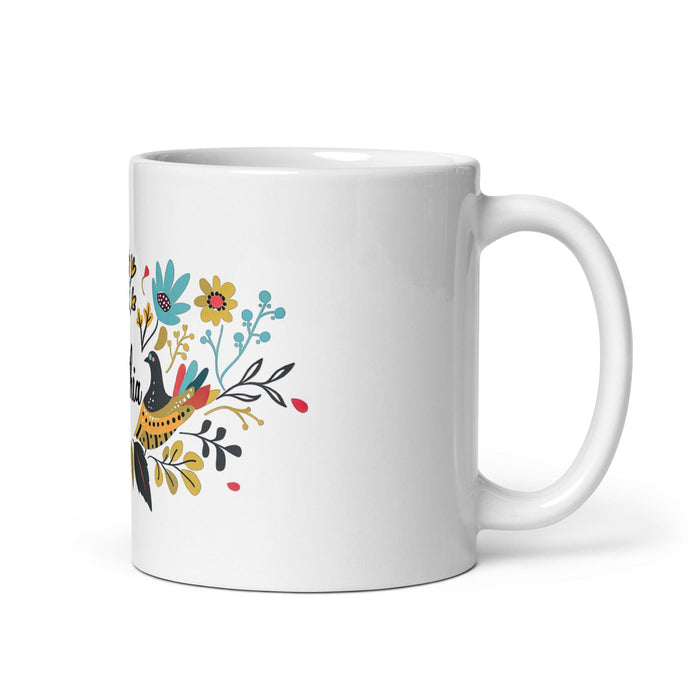 Cinthia Exclusive Name Art Piece Home Office Work Coffee Mug Mexican Spanish Pride Gift Cup One-Of-A-Kind Calligraphy White Glossy Mug | C18 Mexicada 11 oz