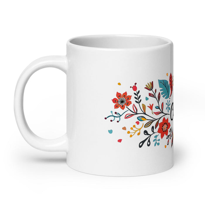 Cinthia Exclusive Name Art Piece Home Office Work Coffee Mug Mexican Spanish Pride Gift Cup One-Of-A-Kind Calligraphy White Glossy Mug | C18 Mexicada