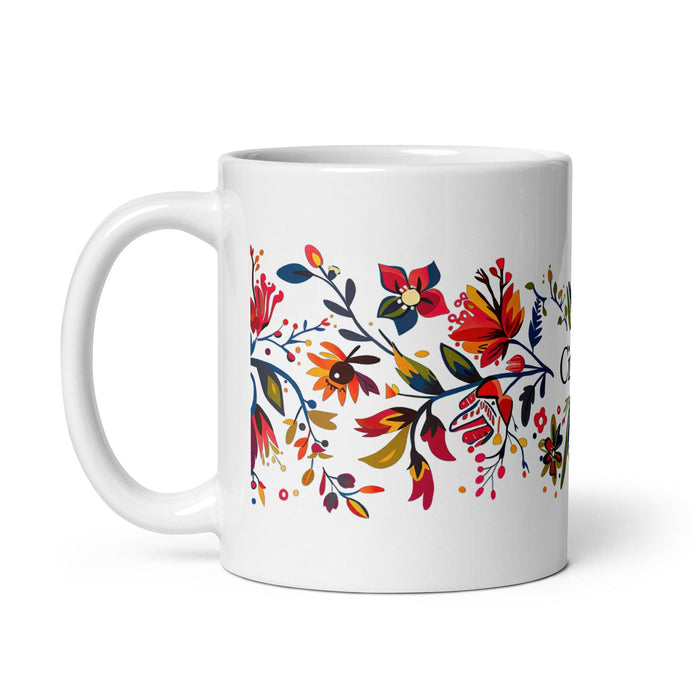 Cinthia Exclusive Name Art Piece Home Office Work Coffee Mug Mexican Spanish Pride Gift Cup One-Of-A-Kind Calligraphy White Glossy Mug | C19 Mexicada