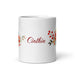 Cinthia Exclusive Name Art Piece Home Office Work Coffee Mug Mexican Spanish Pride Gift Cup One-Of-A-Kind Calligraphy White Glossy Mug | C2 Mexicada