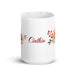 Cinthia Exclusive Name Art Piece Home Office Work Coffee Mug Mexican Spanish Pride Gift Cup One-Of-A-Kind Calligraphy White Glossy Mug | C2 Mexicada