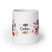 Cinthia Exclusive Name Art Piece Home Office Work Coffee Mug Mexican Spanish Pride Gift Cup One-Of-A-Kind Calligraphy White Glossy Mug | C20 Mexicada