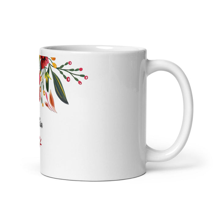 Cinthia Exclusive Name Art Piece Home Office Work Coffee Mug Mexican Spanish Pride Gift Cup One-Of-A-Kind Calligraphy White Glossy Mug | C21 Mexicada 11 oz