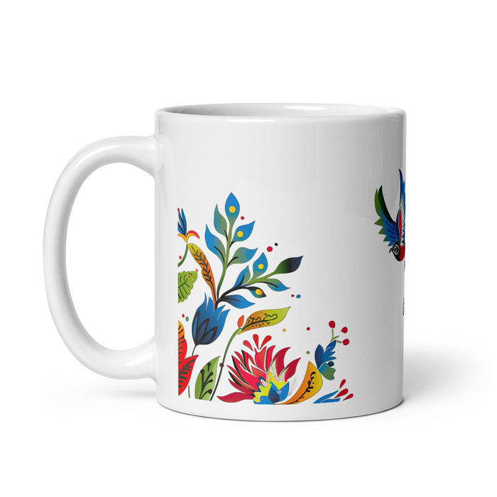 Cinthia Exclusive Name Art Piece Home Office Work Coffee Mug Mexican Spanish Pride Gift Cup One-Of-A-Kind Calligraphy White Glossy Mug | C4 Mexicada